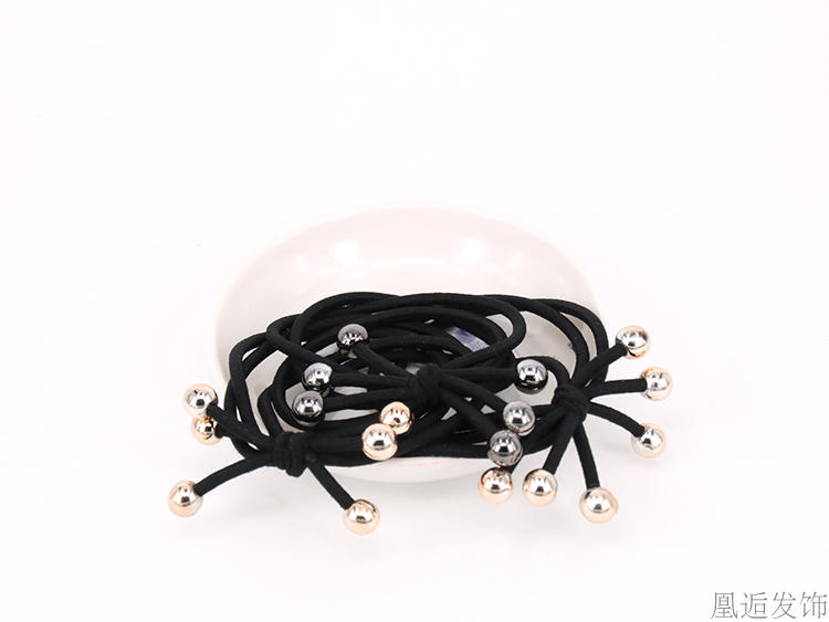 3 trong 1 bold head rope nhỏ tươi cao đàn hồi ban nhạc cao su black leather trường hợp tied tóc dây đơn giản và bền tóc nhẫn phụ kiện tóc