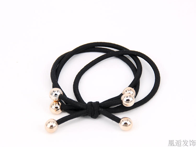 3 trong 1 bold head rope nhỏ tươi cao đàn hồi ban nhạc cao su black leather trường hợp tied tóc dây đơn giản và bền tóc nhẫn phụ kiện tóc