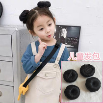 Childrens Princess cute ball head wig baby wig texture realistic childrens hair accessories girl hairclip 2 sets