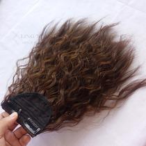 Fake bangs pad hair corn hot natural fluffy roll oblique bangs reissue additional matte simulation wig ponytail