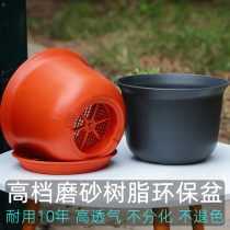 Extra large flowerpot pottery clay style large flowerpot high-end landing bonsai orchid flower pot flower green plant special clearance