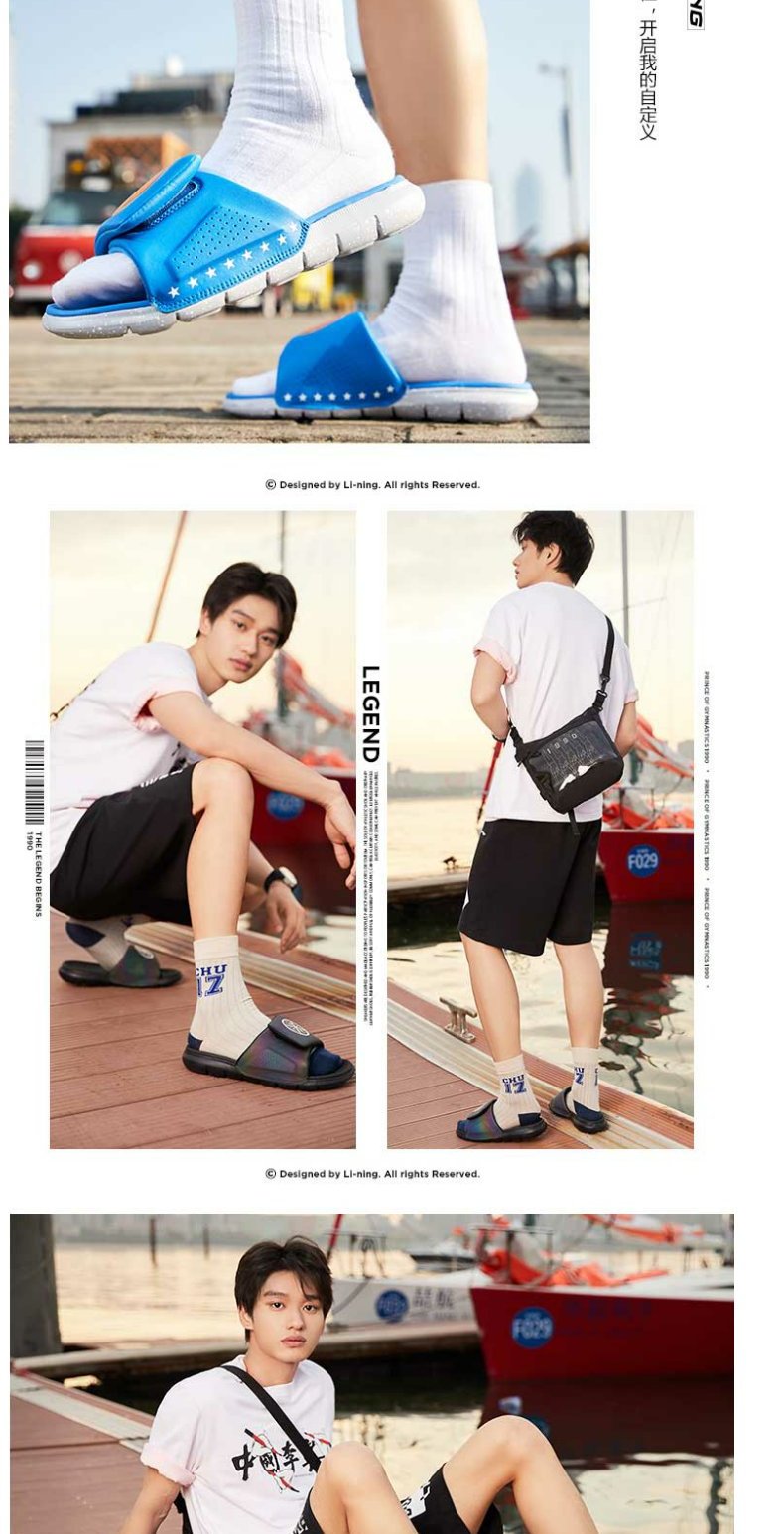 Li Ning dép nam Wade way 2019 hè mới giày nam xu hướng nhẹ dép sandal thể thao dạ quang - Dép thể thao dép cao su