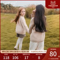 girls' spring and autumn 2022 new foreign style children's pullover knitwear big kids retro style fashion tops