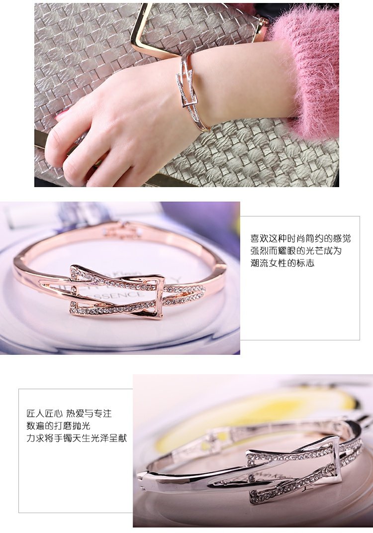 Vòng tay nữ phiên bản Hàn Quốc của cô bạn gái hoang dã đơn giản. vòng cẩm thạch bọc vàng