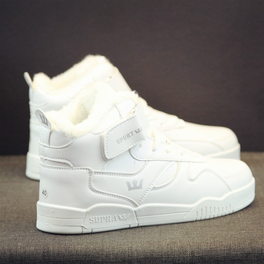 High-top trendy shoes men's autumn 2019 new shoes Korean version of the trend of small white shoes men's board shoes white Gao Bang winter cotton shoes