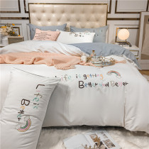 Winter bed bedding Four pieces of all-cotton mill wool thickened bed linen double hat quilts jacket pure cotton dormitory Three sets