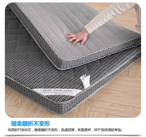 1m1.35m1.5 mét nệm dày bọc gia đình nệm xốp tatami con đơn hoặc kép ký túc xá - Nệm