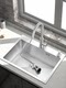 Sus304 Stainless Steel Sink Single Bowl Kitchen Hand-Brushed Dishwashing Sink Dishwashing Basin Vegetable Washing Sink