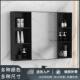 Nordic Style Mirror Cabinet, Mirror Box, Space Aluminum Bathroom Cabinet Combination, Separate Storage Box, Wall-Mounted Storage Mirror for Bathroom