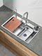 Handmade Kitchen 304 Stainless Steel Sink Japanese-Style Household Nano Dishwashing Sink Single Basin Under-Counter Vegetable Washing Basin Large Single Sink