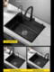 Nano Kitchen Sink Single Bowl Handmade Thickened 304 Stainless Steel Black Household Vegetable Washing Basin Large Dishwashing Basin Sink