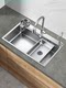 Handmade Kitchen 304 Stainless Steel Sink Japanese-Style Household Nano Dishwashing Sink Single Basin Under-Counter Vegetable Washing Basin Large Single Sink
