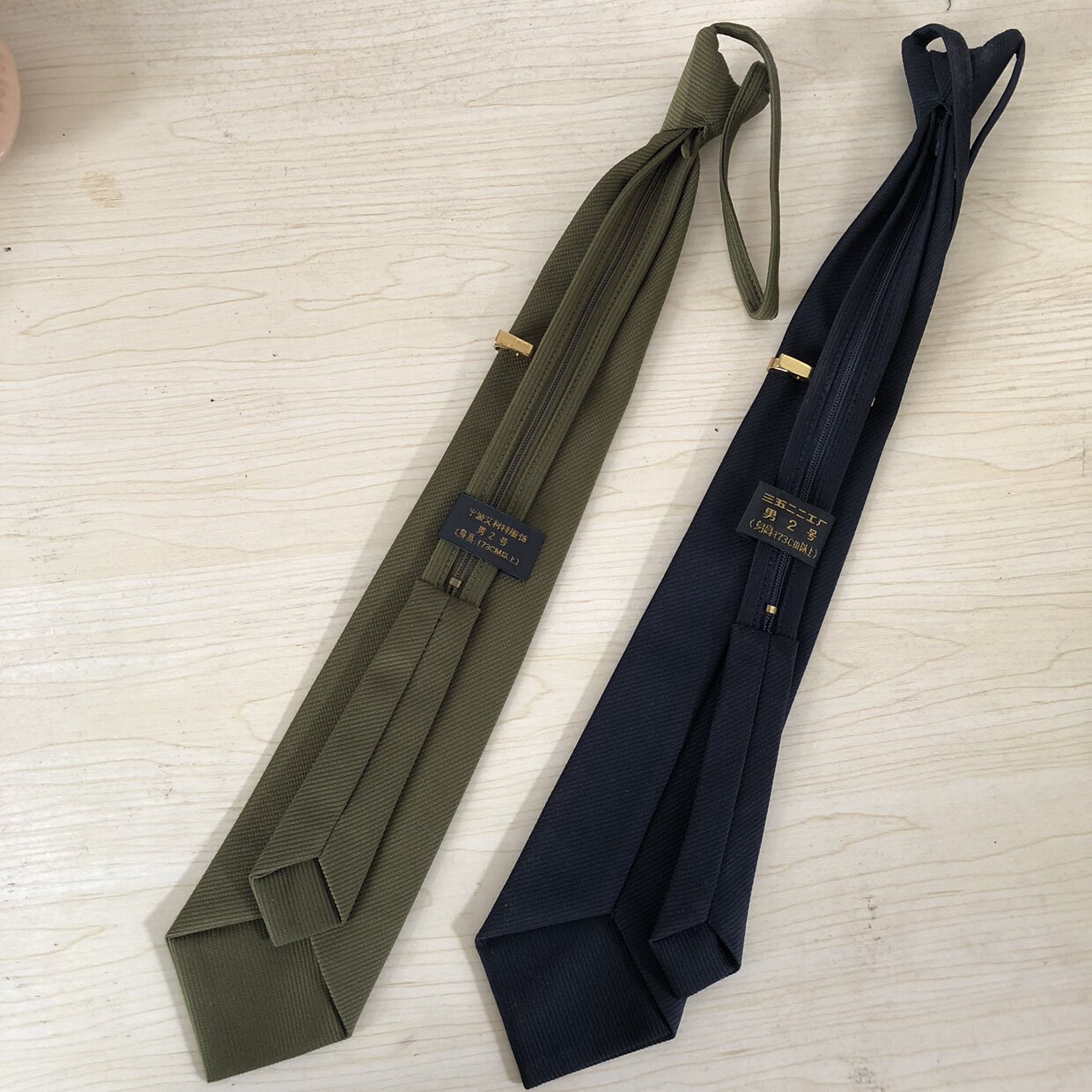 Inventory brand new 87 91 tie green business Korean version one pull tie navy blue tie