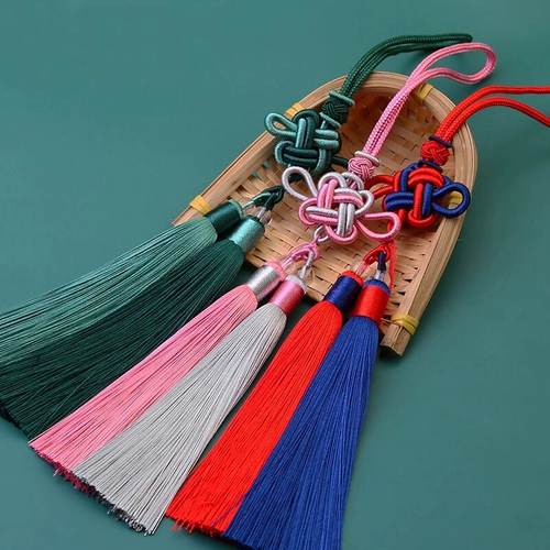 Китайская двухцветная подвеска с кисточками, аксессуар с аксессуарами, ручка ручной работы, DIY