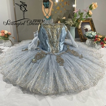 Blue-gray gradient ballet TUTU skirt high-end customized Pharaohs Daughter Paquita Bluebird variation performance costume