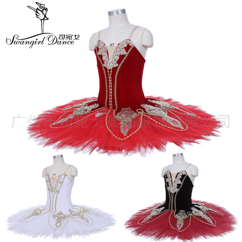 Children Walnuts Clips Ballet Dresses TUTU Adult Female Performance Yarn Dress Children Practice Dress Fluffy Dress