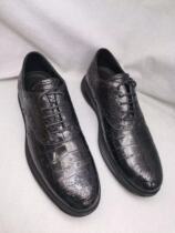 Thai Crocodile Belly Leather Mens Leather Shoes Fashion Casual New Sneaker Hand Sewn Rubber Abrasion Resistant Styrofoam Tide