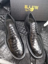 2021 new belly leather mens crocodile leather shoes fashion casual non-slip handmade Bullock microwave wheel big bottom