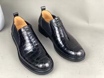 Autumn new Thai business mens crocodile belly leather casual leather head round youth is wearing wear and thick underfoot