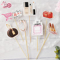 Flashy Rich Shopping Cart White Fumi Dream Come True Cake Decoration Birthday Cake Inserts Cake FLAG