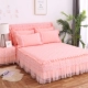 ren Hàn giường bông giường váy bedspread đặt 1.51.8 mét 2.0m dày Simmons tay áo bảo vệ tấm ren - Váy Petti ga giường viền họa tiết