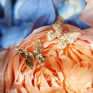 LALUNESEA butterfly earrings niche high-end