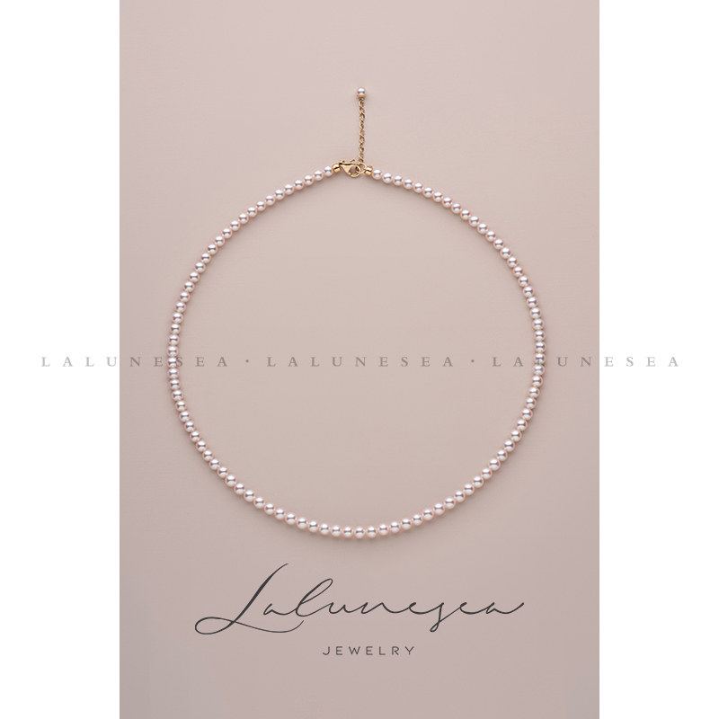 The Moon is the sea · heavy naked bead chain Aurora freshwater baby Pearl rare high-grade light luxury elegant fairy necklace
