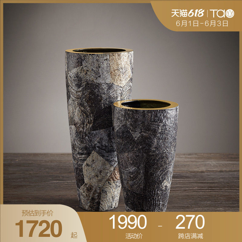 Tao Home Amah Jiang Yi Bei open vase Philippines imported living room decoration vase Dried flower decoration ornaments