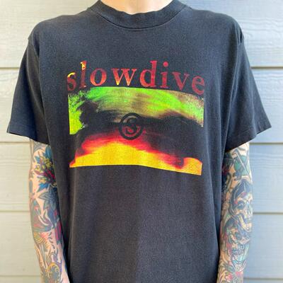 "220g is a huge secret!" Slowdive Dream Diving Band logo round-neck short-sleeved T-shirt psychedelic rock