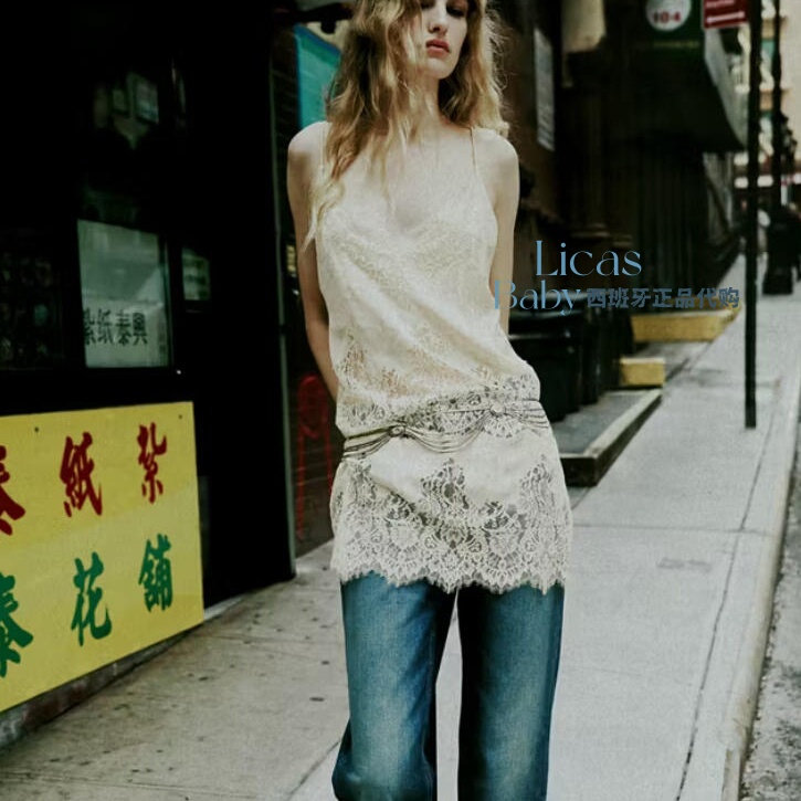 August Spanish Mango Genuine Clothing Purchasing Agent for Women's Clothing, Lace Camisole Top 37034468 August Spanish Mango Genuine Clothing Purchasing Agent for Women's Clothing, Lace Camisole Top 37034468