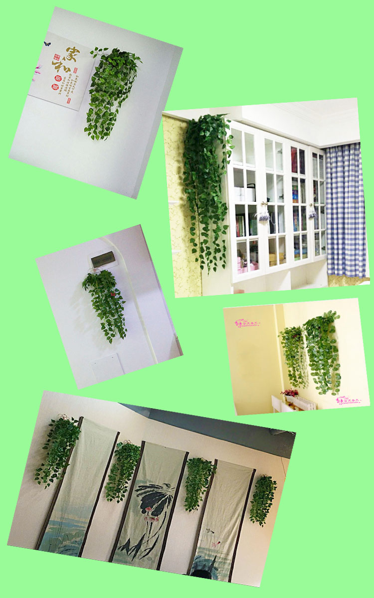 Cây treo tường mô phỏng cây nho trang trí hoa cây xanh treo tường giỏ nho lá xanh lá cây hoa giả - Hoa nhân tạo / Cây / Trái cây cây giả decor