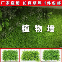 Simulation Lawn Plant Wall Accessories Decoration Landscape Solid Green Planting Wall Plastic Fake Wall-mounted Background Wall Artificial Turf