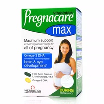 Британский импортный поливитамин Pregnacare MAX ДГК фолиевая кислота рыбий жир кальций во время беременности