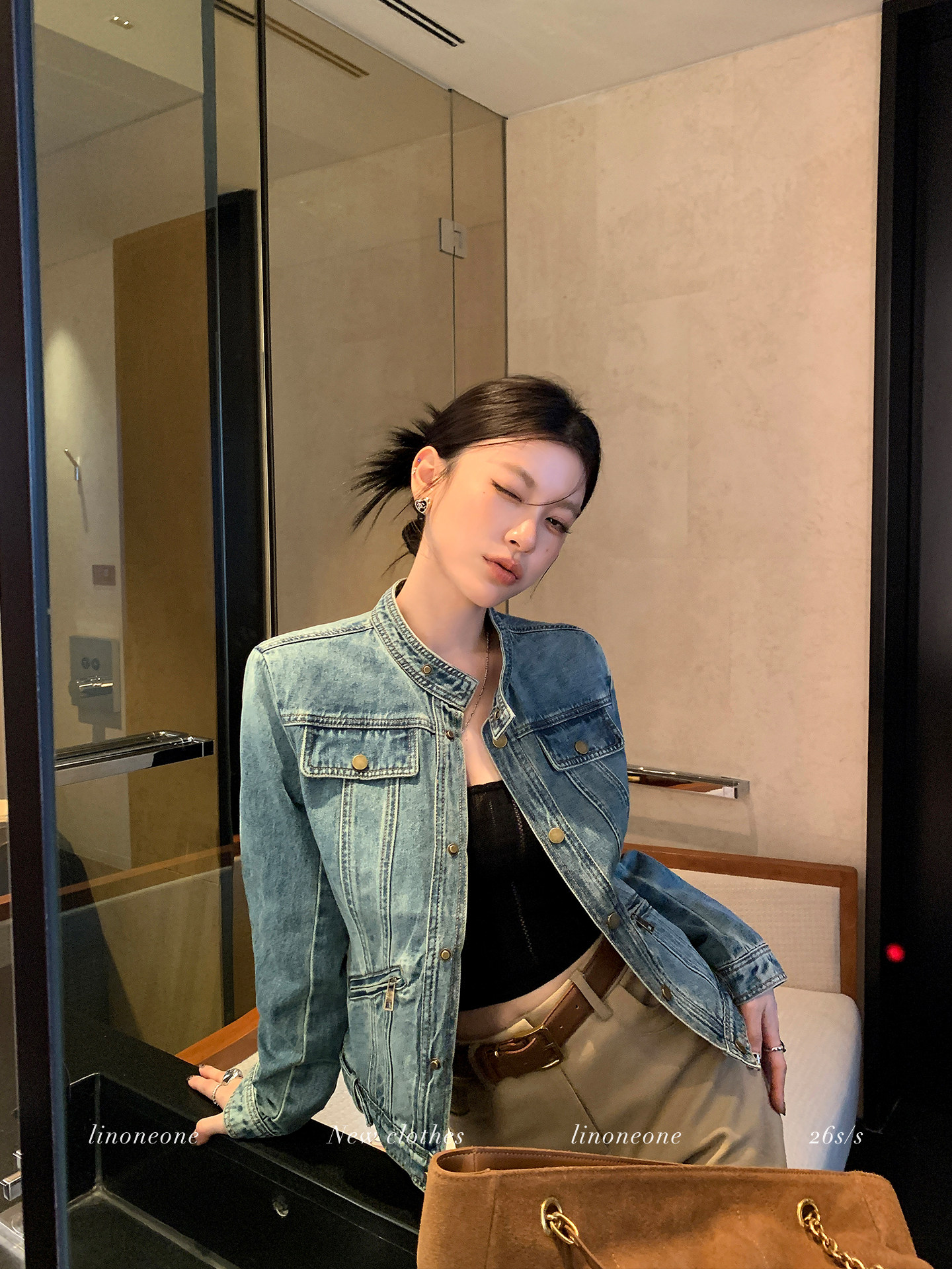 반항적 인 아메리칸 무거운 작업 워싱 마 오래된 편안함 면 100% 파란색 데님 재킷 재킷 경량 상세 이미지 2