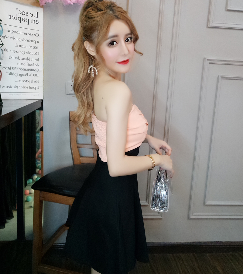 Váy ngủ mới 2018 của phụ nữ khí chất backless tutu váy mỏ neo eo đã mỏng ống hoang váy chiết eo
