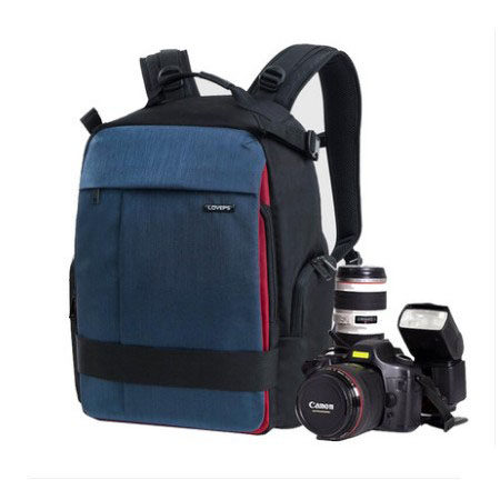 LOVEPS Professional Single Eye Camera Bag Applicable Canon Photo Bag Double Shoulder Bag Waterproof Large Capacity Outdoor Travel Back