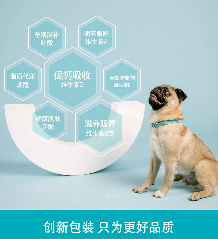 Wei Shi vitamin tổng hợp 400 viên cho chó cưng sản phẩm dinh dưỡng cho sức khỏe Teddy Golden Mao Samoyed mèo làm đẹp lông