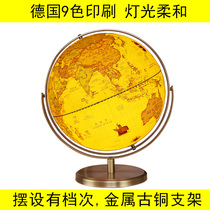 European style retro globe 32cm HD 2018 large antique LED table lamp ornaments office American decoration