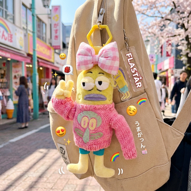 Japanese Flastar Bikini Bottom Squidward Sweater Beanie Fish Spongebob Plush Doll Bag Pendant Gift Japanese Flastar Bikini Bottom Squidward Sweater Beanie Fish Spongebob Plush Doll Bag Pendant Gift