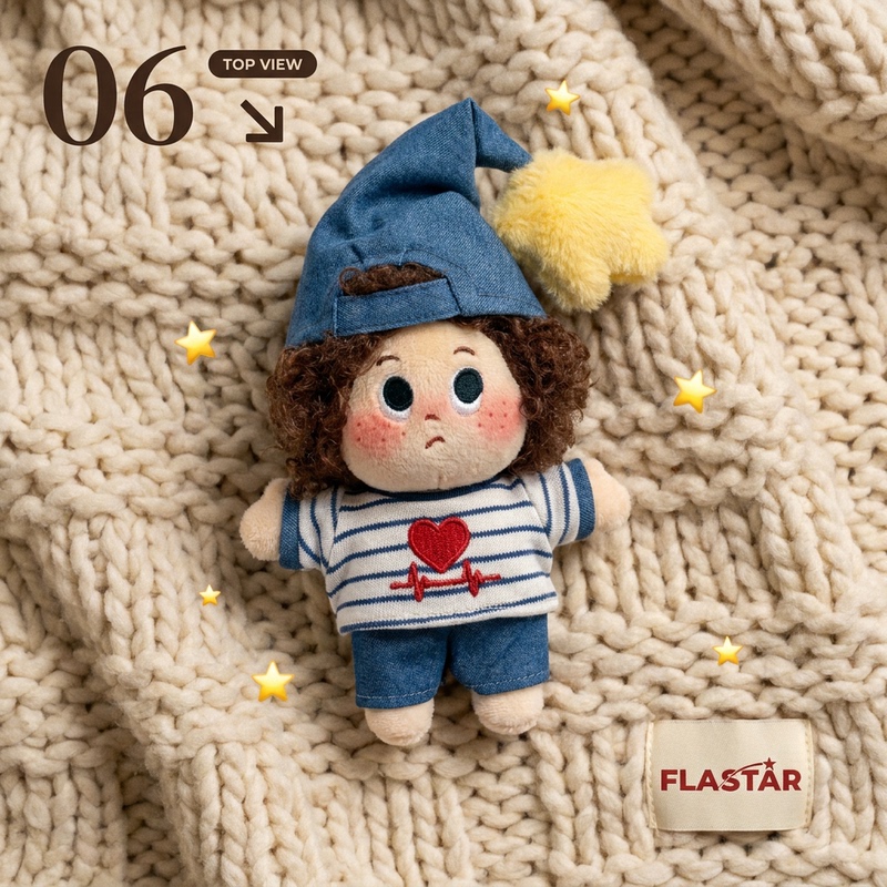 Japanese Flastar Denim Blue Hat Afro Doll Bag Pendant Small Doll Keychain Girl Gift Birthday Japanese Flastar Denim Blue Hat Afro Doll Bag Pendant Small Doll Keychain Girl Gift Birthday