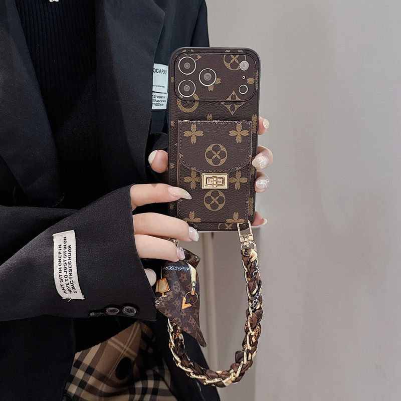 Suitable for Apple 16 Pro Max Phone Case, Huawei Pura 80 Pro Protective Cover, Oppo Honor Xiaomi Vivo Oneplus Redmi Iq Phone Case, Trendy Brand Wrist Strap for Women with a High-End Feel
