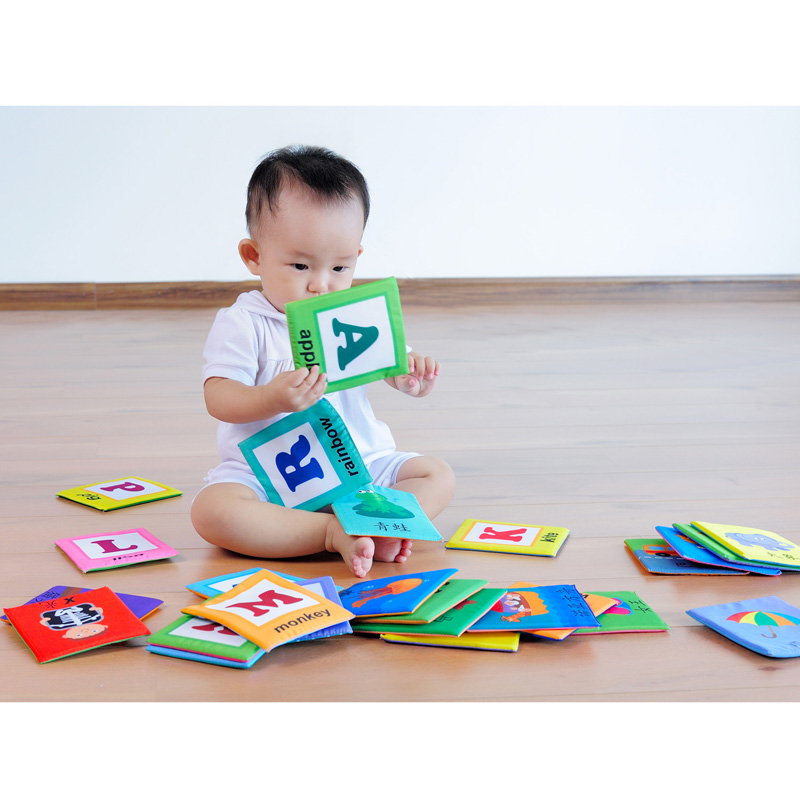 Lalababy/拉拉布书字母认知 婴儿早教益智玩具 宝宝手掌书