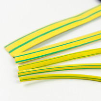 Yellow-green interphase two-color Heat Shrinkable Tube 1 5 2 60 80 100mm two-color insulated sleeve heat shrinkable sleeve