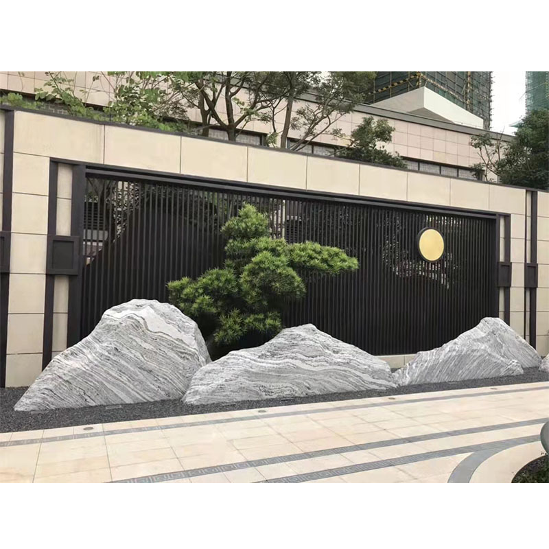 Snow rock slice combined natural landscape scenic Taishan Chinese courtyard indoor dead mountain stone engraving parts