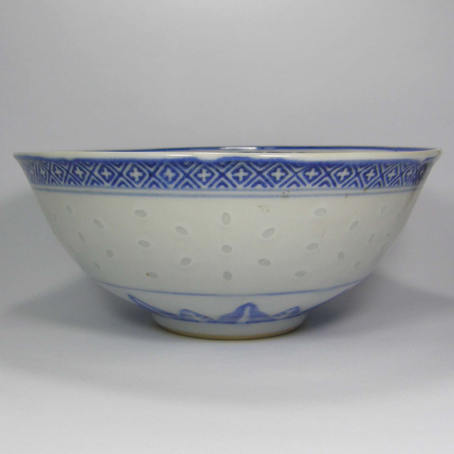 Jingdezhen Guangming Porcelain Factory Authentic Product Blue and White Linglong 19CM Huaxin Arhat Soup Bowl Mitong Porcelain Factory Goods Porcelain