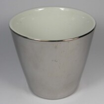 Jingdezhen factory goods custom Yuku porcelain silver earless tea cup silver cup large cylinder cup