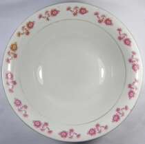 Jingdezhen factory goods old porcelain red plum 23CM Big Noodle Bowl soup bowl Dragon Pearl Pavilion has missing flowers