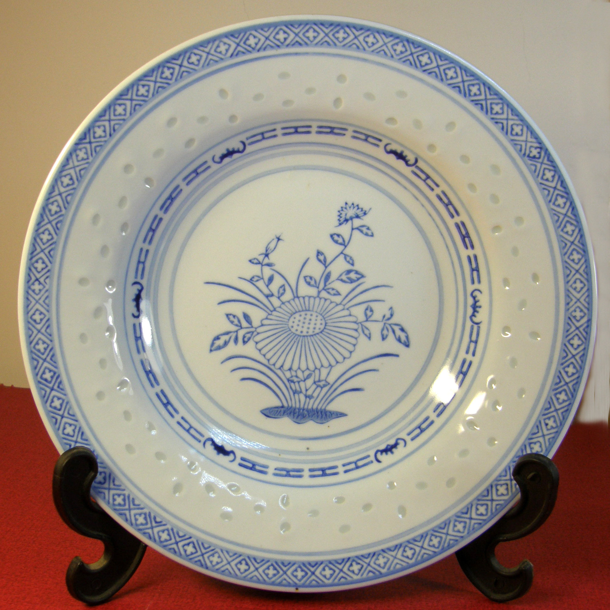 Jingdezhen Ceramics Original Guangming Porcelain Factory Authentic Blue and White Linglong Nine-inch Huaxin Soup Plate 22CM Mitong Porcelain
