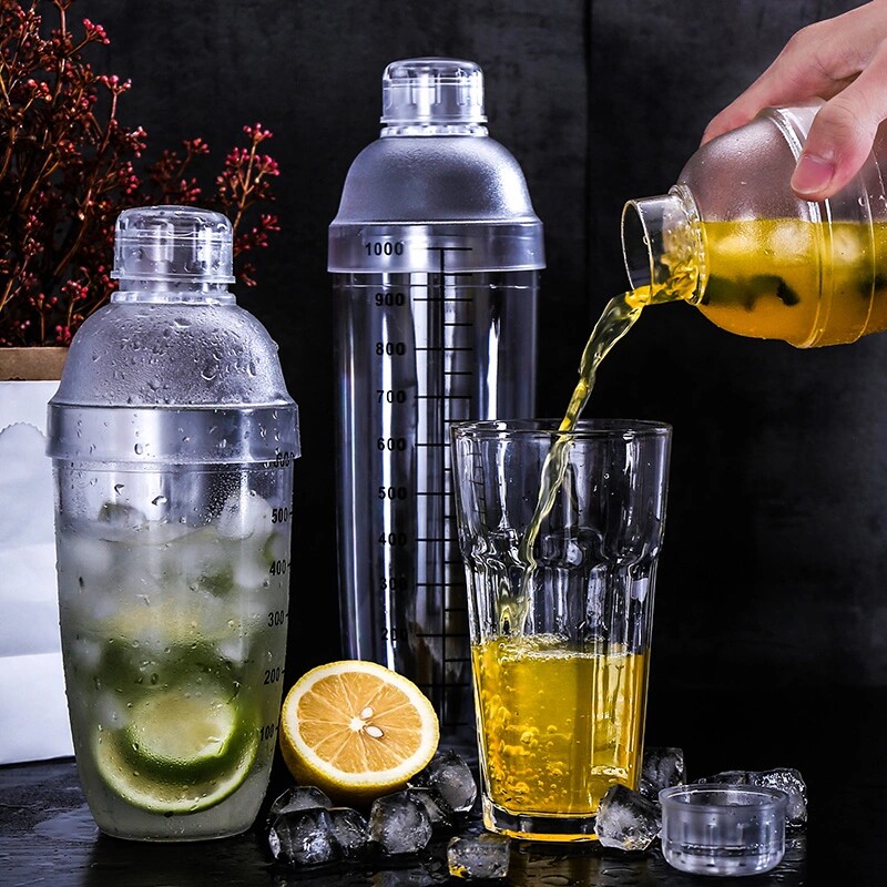 PC Xueke Cup Hand-made Milk Tea Shop Lemon Tea Special Tools Milking Plastic Intonator Suit Rocking Cup