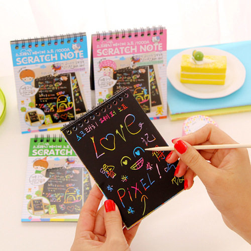 Clearance Children's Creative Color DIY Coil Hand-painted This Colorful Graffiti This Sketch This Scratch This Painting This Book